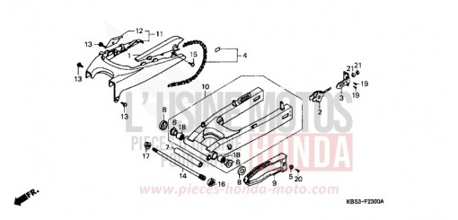 BRAS OSCILLANT/CARTER DE CHAINE NSR125RY de 2000